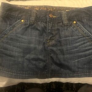 X2 denim mini skirt